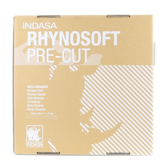 Indasa Rhynosoft Roll Dispenser Foam Hand Sanding Pads 115mm x 25m paintshack