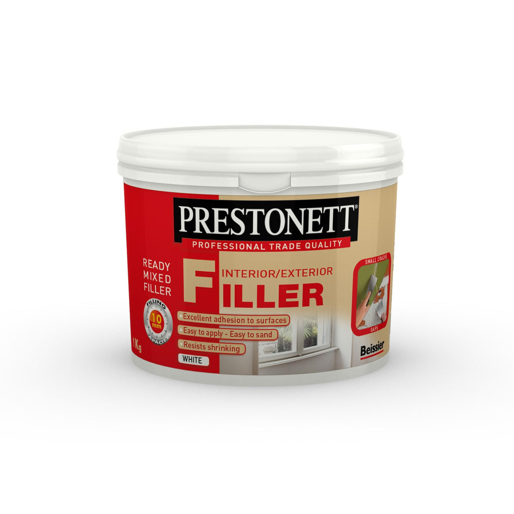 Beissier Prestonett Interior & Exterior Ready mixed filler 1kg White Paintshack 