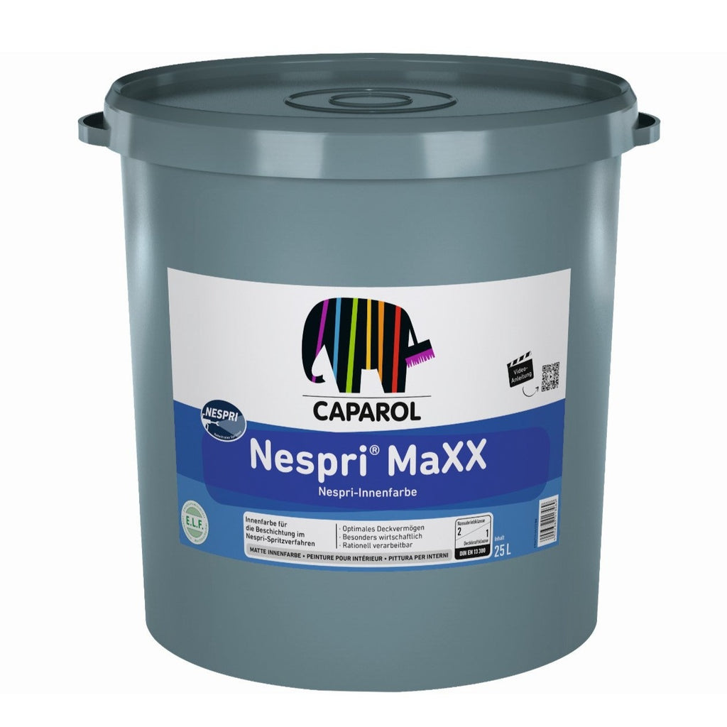 This wall emulsion has been designed to be sprayed using airless machines, This paint has very high opacity and contains conditioners to help with flow and finish and reduce overspray.  For mist free spraying you can use Nespri system see below.  High-coverage interior paint for efficient coating in the N