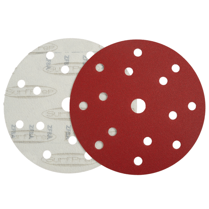 150mm (6″) SurfPrep Red Riptide Paper Abrasive Discs 50pk