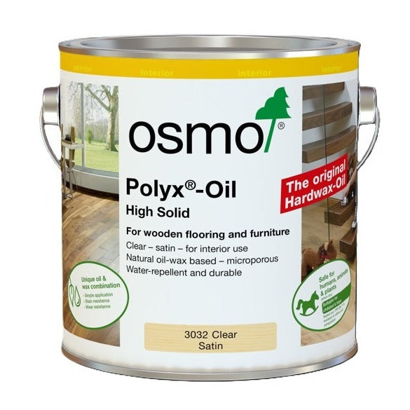 Osmo Polyx-Oil Clear Satin. Interior floors and furniture.