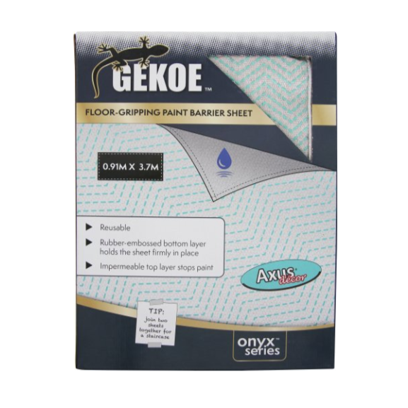 Re-usable cotton sheet rubber embossed bottom layer holds the sheet firmly in place -Impermeable top layer stops paint from leaking through. Heavy duty dust sheet perfect on slippery floors for added grip like Vinyl, laminate, Tiles etc....