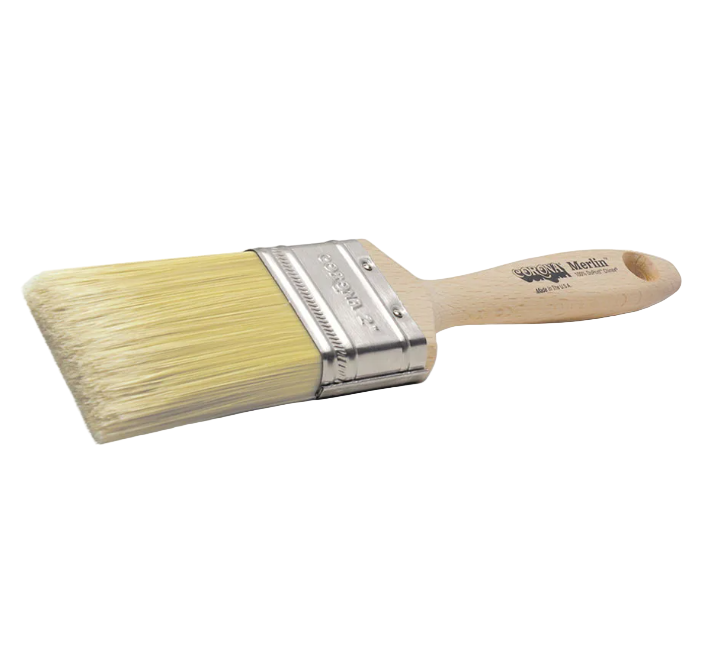 Traditional UK style semi-round stainless steel ferrule. Streamlined beavertail unlacquered hardwood handle for comfortable use. Use in ALL types of coatings for interior and exterior use.