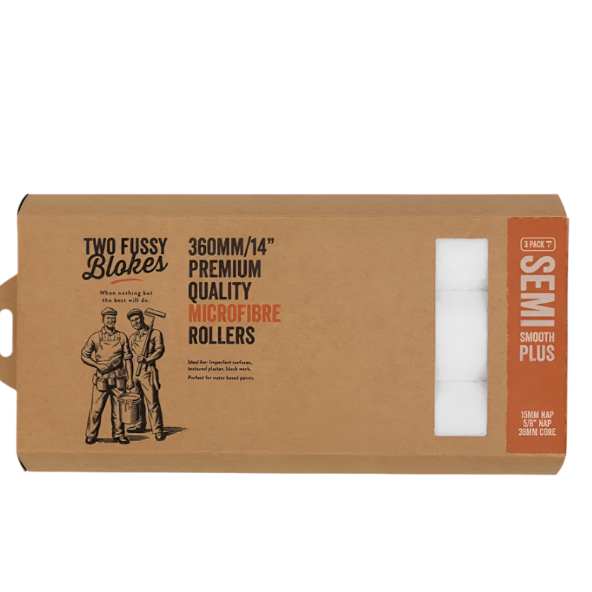 Two Fussy Blokes Microfibre Semi Smooth Plus 15mm 14" 3PK