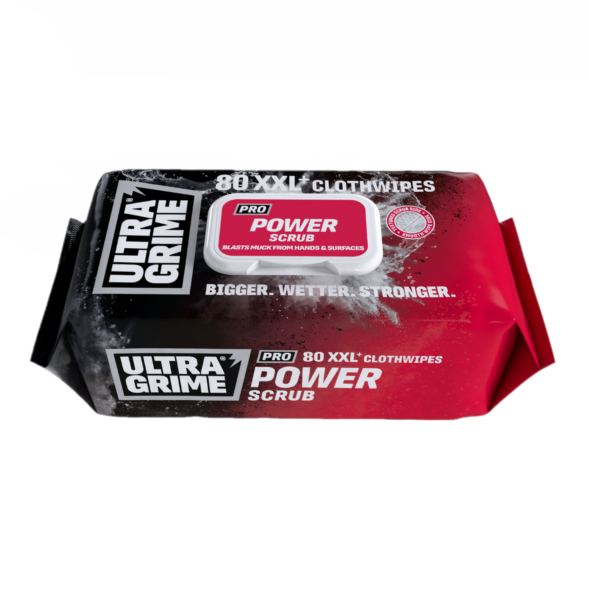 UltraGrime Pro Power Scrub XXL Clothwipes 80 Pack