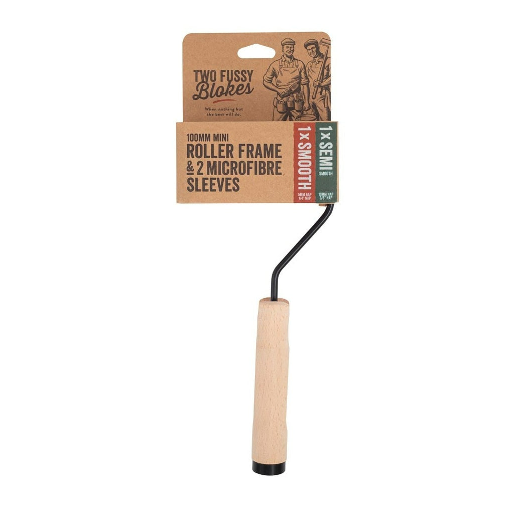 Two Fussy Blokes Stylish wooden handle crafted for optimum comfort with a smart black finished frame. Paintshack.co.uk 