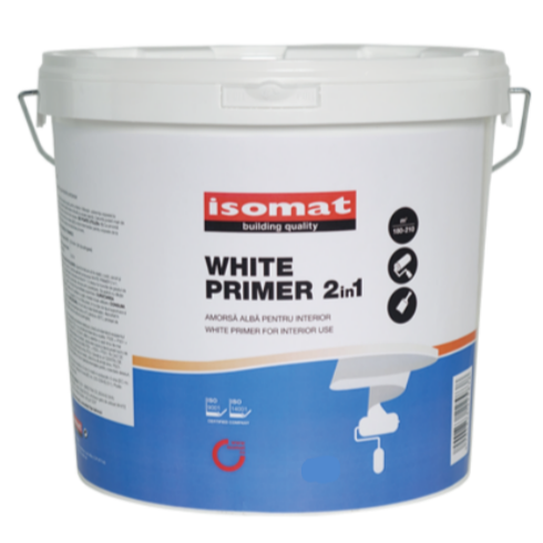 Isomat white primer 2 in 1 Emulsion paint waterbased walls adhesion paintshack.co.uk 