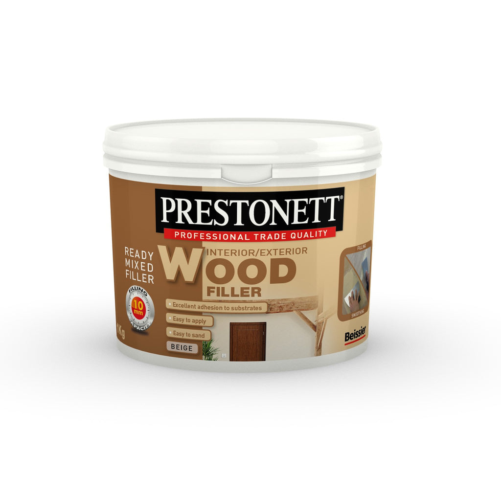 Beissier Prestonett Ready Mixed Wood Filler 1kg Paintshack.co.uk