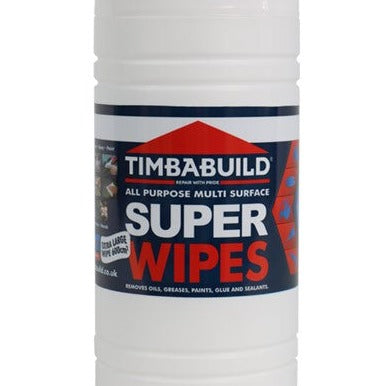 Timbabuild® All Purpose Multi Surface SUPER WIPES are designed for a variety of heavy duty cleaning tasks at the work site, factory, or at home and do not require the presence of water.